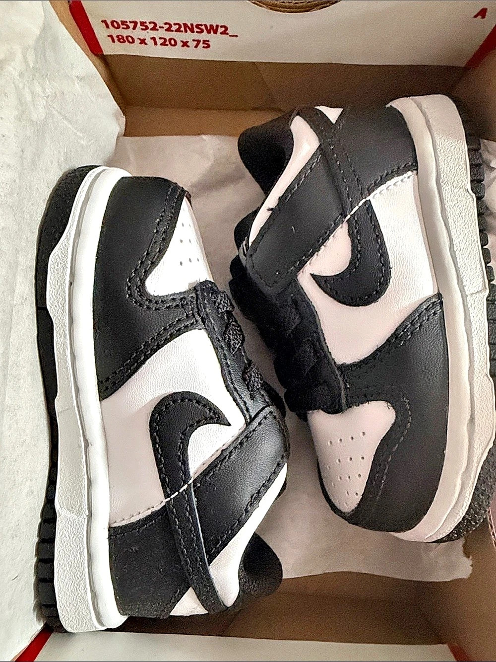 Nike Dunk Low (TD) ) Black & Pink Baby 4C